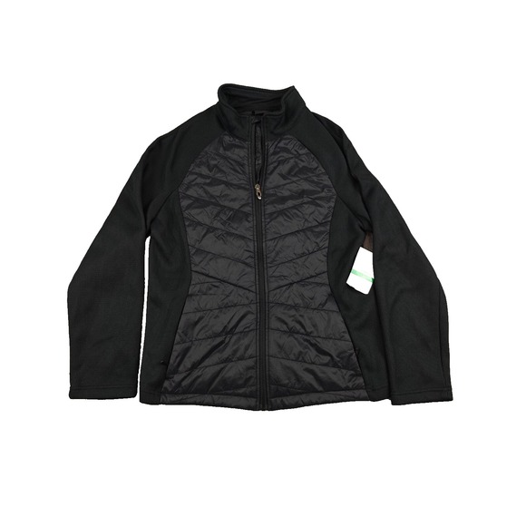 Spyder Performance‎ ThermaWeb Jacket Womens Large Black Quilted Full Zip New - Picture 1 of 11